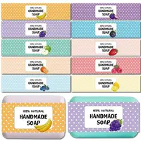 100Pcs 10 Style Rectangle Soap Paper Tag