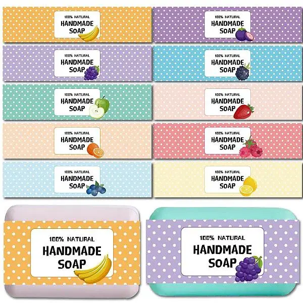 100Pcs 10 Style Rectangle Soap Paper Tag