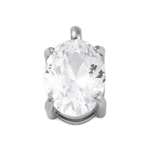 304 Stainless Steel Micro Pave Cubic Zirconia Charms