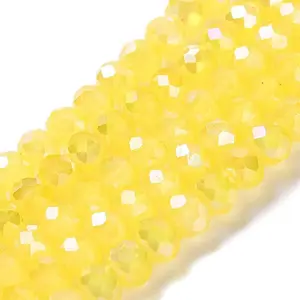 Baking Electroplate Glass Beads Strands