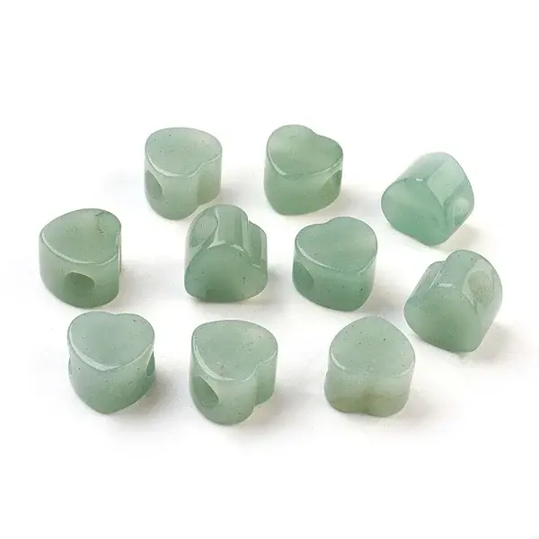 Natural Green Aventurine European Beads