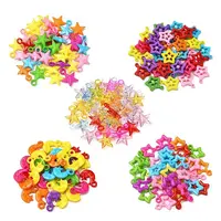 200Pcs 5 Styles Opaque Acrylic Pendants