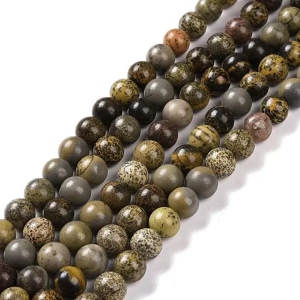 Natural Dendritic Jasper Beads Strands