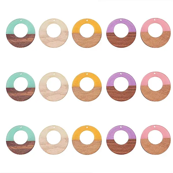 Resin & Wood Pendants