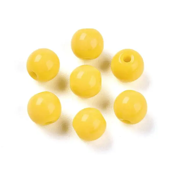 Opaque Solid Color Glass Beads