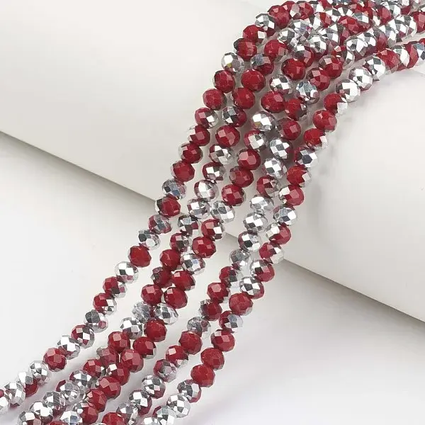 Electroplate Opaque Glass Beads Strands