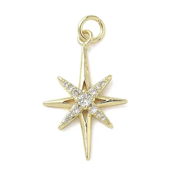 Brass Micro Pave Cubic Zirconia Pendants