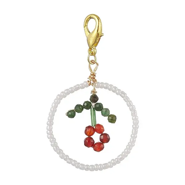 Ring Handmade Glass Seed Beads Pendant Decorations