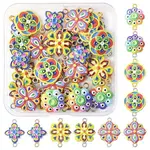 40Pcs 10 Styles 3D Printed Alloy Connector Charms