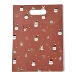 Christmas Themed Pattern Rectangle Kraft Paper Flip Bags