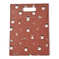 Christmas Themed Pattern Rectangle Kraft Paper Flip Bags
