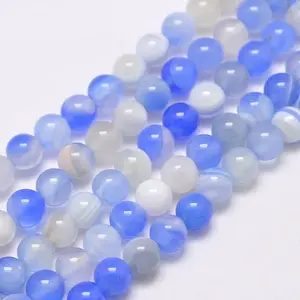 Natural Striped Agate/Banded Agate Bead Strands