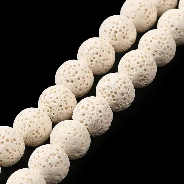 Natural Lava Rock Bead Strands
