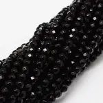 Faceted Natural Agate Round Beads Strands