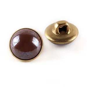 1-Hole Brass Resin Button