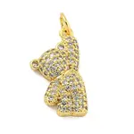 Brass Micro Pave Cubic Zirconia Pendants