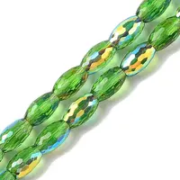 AB Color Plated Transparent Electroplate Beads Strands