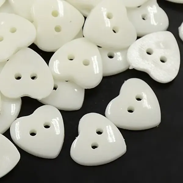 Acrylic Heart Buttons