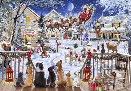 Domáce zvieratá na verande - puzzle z kategorie Zvířata