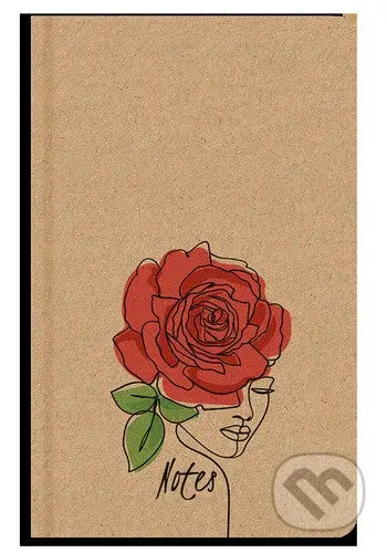 Notes linkovaný A5 kraft Růže