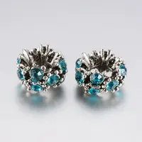 Tibetan Style Alloy Rhinestone European Beads