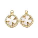 Brass Micro Pave Clear Cubic Zirconia Pendants