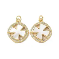 Brass Micro Pave Clear Cubic Zirconia Pendants