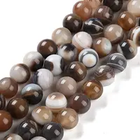 Natural Striped Agate/Banded Agate Beads Strands