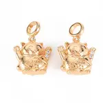 Brass Micro Pave Clear Cubic Zirconia Pendants