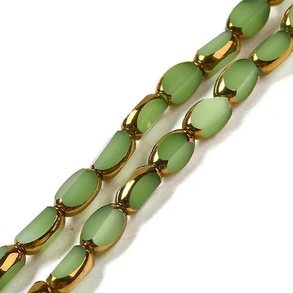 Electroplate Opaque Color Glass Beads Strands