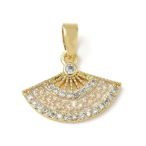 Brass Micro Pave Cubic Zirconia Pendants