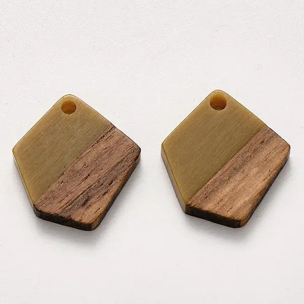 Resin & Walnut Wood Pendants