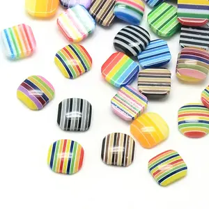 Resin Striped Cabochons