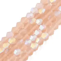 Imitate Austrian Crystal Bicone Frosted Glass Beads Strands