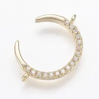 Brass Micro Pave Cubic Zirconia Links
