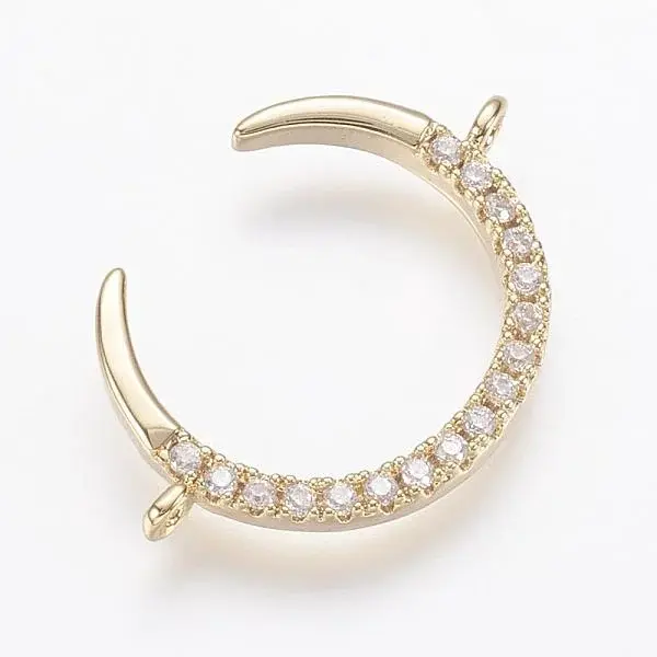 Brass Micro Pave Cubic Zirconia Links