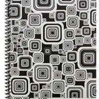 Blok BLACK & WHITE s boční plastovou spirálou A4, linka, 50 listů