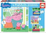 Puzzle Prasátko Pepina 4v1