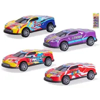 Auto závodní 8,5cm kov na zpětný chod 4ks