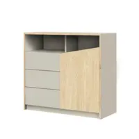 Komoda Aston 5 Barva korpusu: šedobéžová/ dub olejovaný