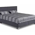 Dvoulůžko Venus Rozměr: 180 x 200 cm, Matrace: Matrace Nelly plus, látka: Enjoy 22 Anthra + přehoz Baleri 785-3