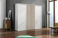Šatní skříň Ska A24 XL Economy Barva korpusu: Bílá, Rozměry: 278 cm, Dveře: Dub Sonoma – Bílý mat