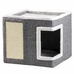 DUVO+ skladací domček na škrabanie pre mačky 39x39x35cm