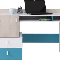 Psací stůl Planet PL9 Barva korpusu: Bílá/Dub/Modrá