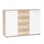 Komoda Justus 2 Barva korpusu: Bílá + Country grey