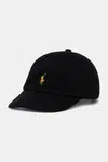 Dětská bavlněná kšiltovka Polo Ralph Lauren černá barva, 322785653075