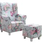 Křeslo As s taburetem Rose 3995/102 Provedení: Křeslo + taburet, Nožičky: Černé, látka: Rosa 3995/102