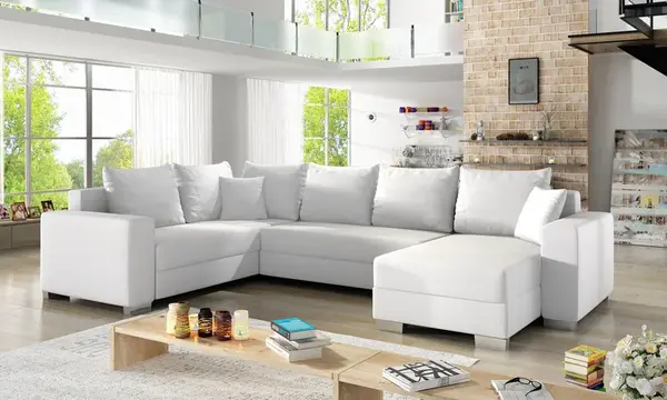 Sedací souprava Marco Provedení: Pravá U, látka: Soft 17 white