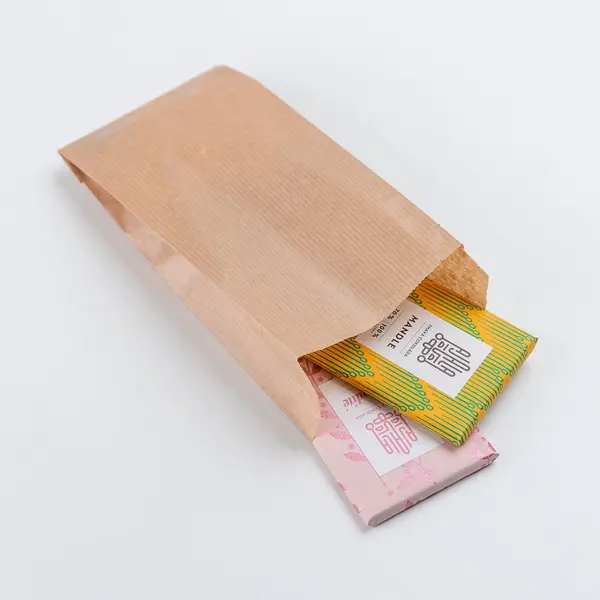 500 ks - Papierové vrecko 140x320mm s bočnými skladmi 70mm, nosnosť 2kg