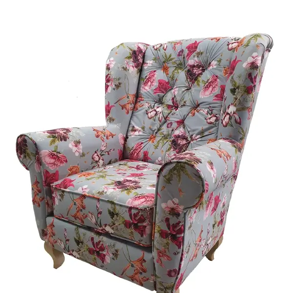 Křeslo Baroko Nožičky: Ořech, látka: irys 3988/101